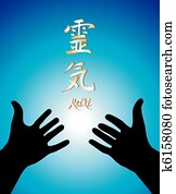 Healing reiki hands
