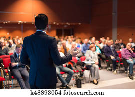 orador, em, conferência negócio, e, Presentation.