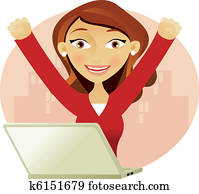 Successful woman on a laptop Successful woman on a laptop