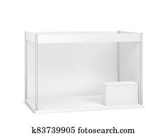 Trade show booth with counter mockup Trade show booth with counter mockup