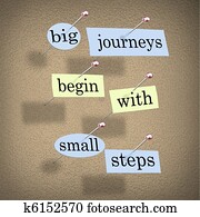 גדול, נסיעות, התחיל, עם, קטן, צעדים