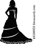 braut, silhouette braut, silhouette