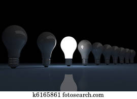 Bright lit light bulb Bright lit light bulb