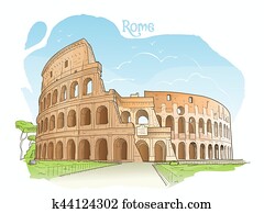 colosseum,, rome,, italy., vektor, illustration. colosseum,, rome,, italy., vektor, illustration.