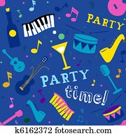 musique, fête, seamless