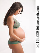 Portrait of expecting woman