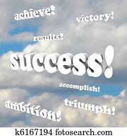 Success Words - Victory, Ambition, Success Words - Victory, Ambition,