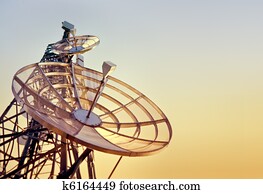 telecommunications tower at the sunset telecommunications tower at the sunset