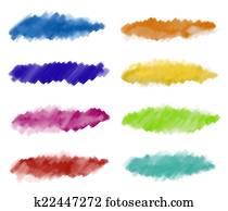Abstract watercolor paint strokes