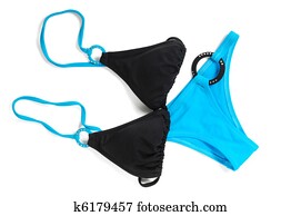 Black Blue Swimwear
