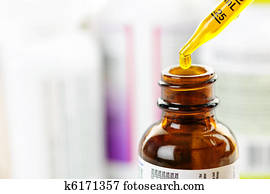 contagotas medicina, e, garrafa