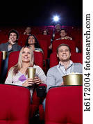 Happy people in the cinema