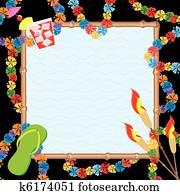 Hawaiian Pool Party Invitation Hawaiian Pool Party Invitation