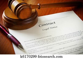 legal, gavel, e, um, contrato negócio