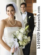 Portrait of bride and groom. Portrait of bride and groom.