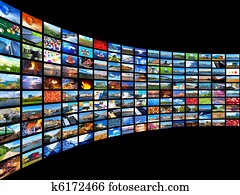 Streaming media concept Streaming media concept