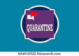 Text sign showing Quarantine. Conceptual photo restraint upon the activities of an individual or the transport of goods Two Empty Speech Bubble Overlapping on Blank Square Shape above a Circle. Text sign showing Quarantine. Conceptual photo restraint upon the activities of an individual or the transport of goods Two Empty Speech Bubble Overlapping on Blank Square Shape above a Circle.