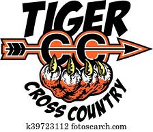 tiger, überqueren land tiger, überqueren land