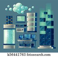 Vector set of equipment for data storage Vector set of equipment for data storage