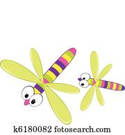 Cartoon dragonfly Cartoon dragonfly