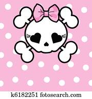 Cute Skull with bow Cute Skull with bow