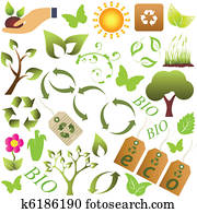 Eco and environment symbols Eco and environment symbols