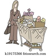 Grocery Shopping Woman
