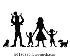 happy family silhouettes happy family silhouettes