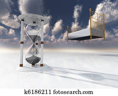 Hourglass and bed Hourglass and bed