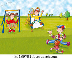 playground with swings playground with swings