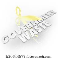 Scissors Cutting Government Waste Reduce Costs Taxes