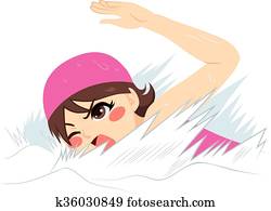 Woman Swimming Competition