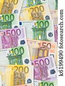 Many Euro Banknotes