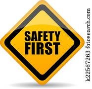 Sicherheit Zuerst Vektoren | 1000+ Sicherheit Zuerst Clip Art | Fotosearch