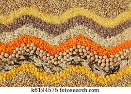 Various seeds and grains 