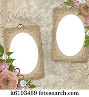 vintage frame with flowers vintage frame with flowers