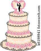 חתונה, cake,, וקטור