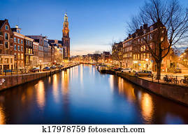 Amsterdam at night, Netherlands Amsterdam at night, Netherlands
