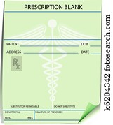 Blank prescription form Blank prescription form
