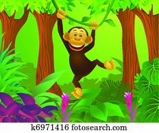 Chimpanzee in the jungle Chimpanzee in the jungle