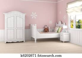 Pink girl's bedroom Pink girl's bedroom