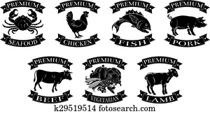 Premium food groups set Premium food groups set