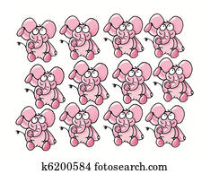 rose, éléphants, saluer, enfants