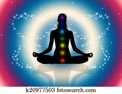 Seven chakras Stock Illustration | k25301494 | Fotosearch