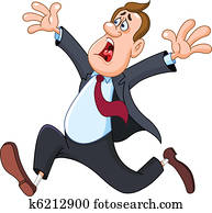 apavorado, homem negócios