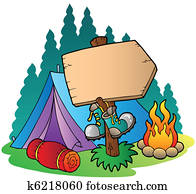 camping, holzschild, bei, zelt camping, holzschild, bei, zelt