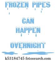frozen water pipes words illustration frozen water pipes words illustration