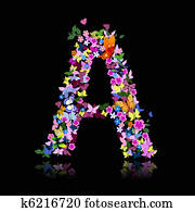 letter of flowers and a butterfly letter of flowers and a butterfly