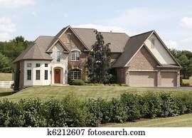 Luxury home with three car garage