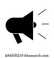 megaphone sound silhouette style icon megaphone sound silhouette style icon